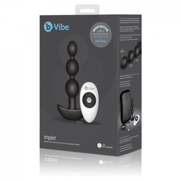 B-VIBE -TRIPLET PERLAS ANALES CONTROL REMOTO NEGRO - Imagen 7