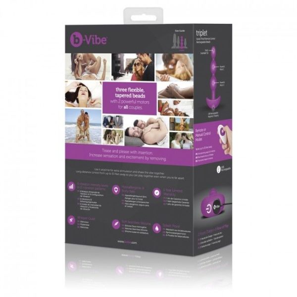 B-VIBE -TRIPLET ANAL CONTROL REMOTO PERLAS ROSA - Imagen 8