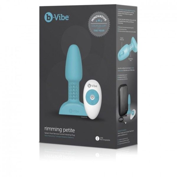 B-VIBE RIMMING PLUG ANAL CON CONTROL REMOTO PETITE VERDE AZUL - Imagen 3