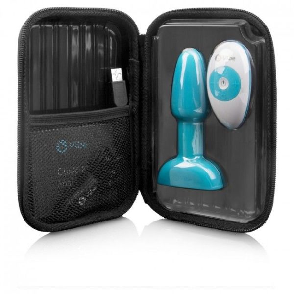 B-VIBE RIMMING PLUG ANAL CON CONTROL REMOTO PETITE VERDE AZUL - Imagen 4