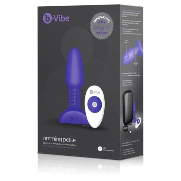 B-VIBE RIMMING CONTROL REMOTO PLUG ANAL PETITE LILA - Imagen 4