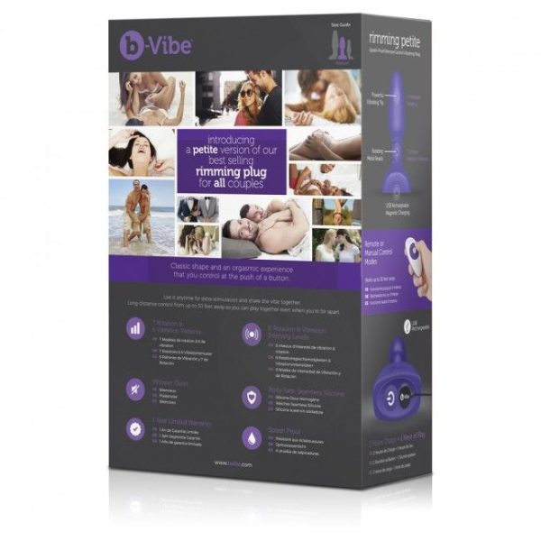 B-VIBE RIMMING CONTROL REMOTO PLUG ANAL PETITE LILA - Imagen 5