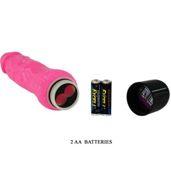 VIBRADOR REALISTICO SEXO COLORIDO ROSA 24 CM - Imagen 3