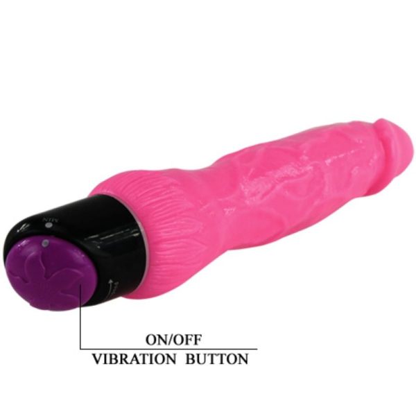 VIBRADOR REALISTICO SEXO COLORIDO ROSA 24 CM - Imagen 6