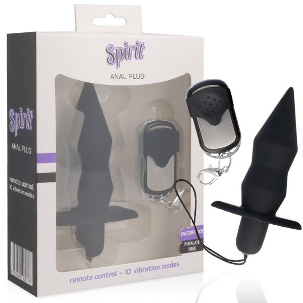 SPIRIT - PLUG ANAL CON CONTROL REMOTO NEGRO - Imagen 2
