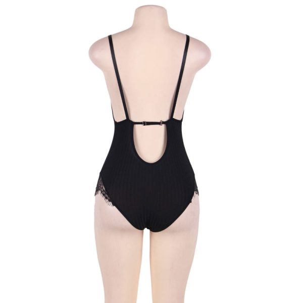 SUBBLIME PELUCHE QUEEN PLUS TRANSPARENTES Y FLECOS NEGRO - Imagen 3
