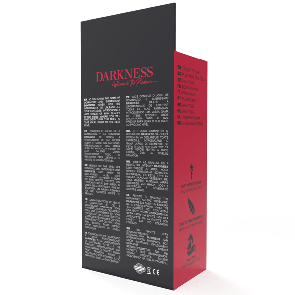 DARKNESS - PLUG EXTRA ANAL CON COLA NEGRA 7 CM - Imagen 5