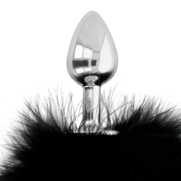 DARKNESS - PLUG EXTRA ANAL CON COLA NEGRA 7 CM - Imagen 3