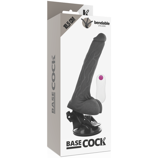 BASECOCK - VIBRADOR ARTICULABLE CON MANDO A DISTANCIA NEGRO 18,5 CM NEGRO TALLA 1 - Imagen 4
