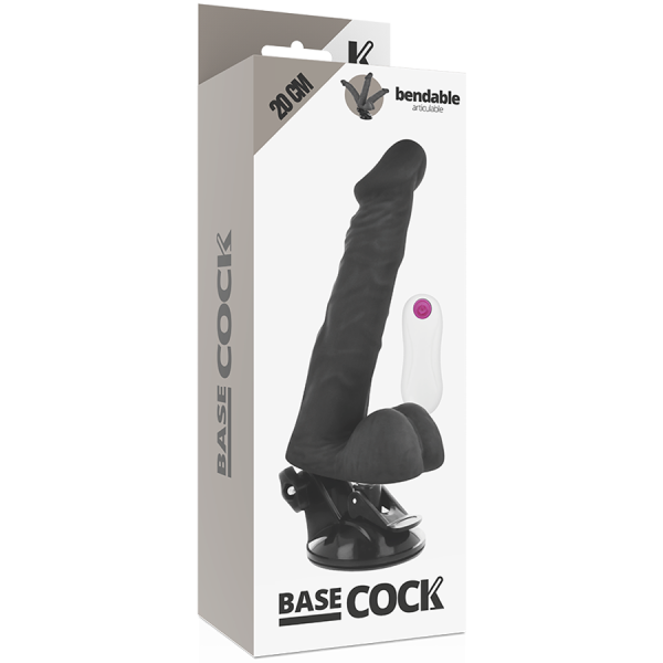 BASECOCK - VIBRADOR ARTICULABLE CON MANDO A DISTANCIA NEGRO 20 CM NEGRO TALLA 1 - Imagen 4