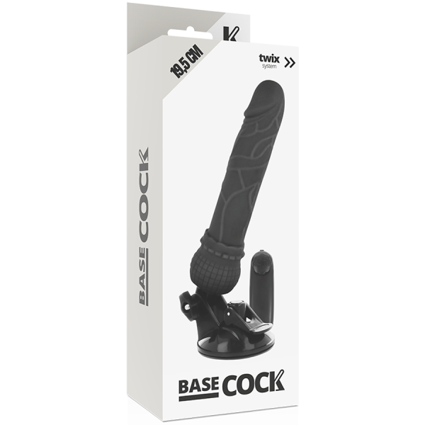 BASECOCK - MANDO A DISTANCIA VIBRADOR REALISTA BASECOCK NEGRO 19,5 CM NEGRO TALLA 1 - Imagen 3