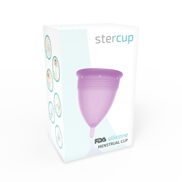 STERCUP COPA MENSTRUAL TALLA S COLOR MORADO SILICONA FDA - Imagen 5