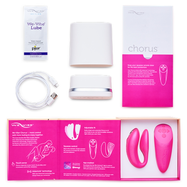 VIBRADOR PAREJAS WE VIBE CHORUS CON SQUEEZE CONTROL - ROSA - Imagen 4