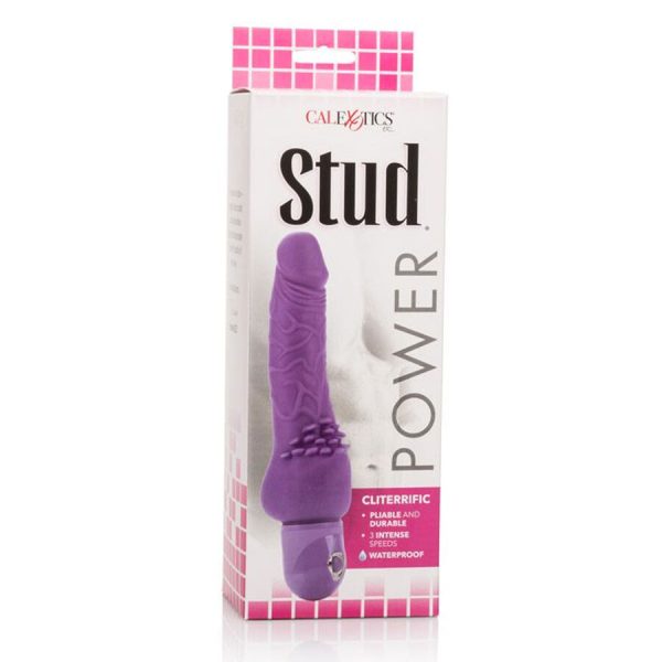 CALEX POWER STUD CLITERRIFIC VIBRADOR MORADO - Imagen 3