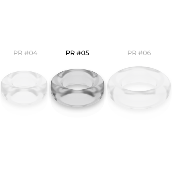 POWERING- ANILLO PARA EL PENE SUPER FLEXIBLE Y RESISTENTE 4.8CM PR05 TRANSPARENTE - Imagen 4