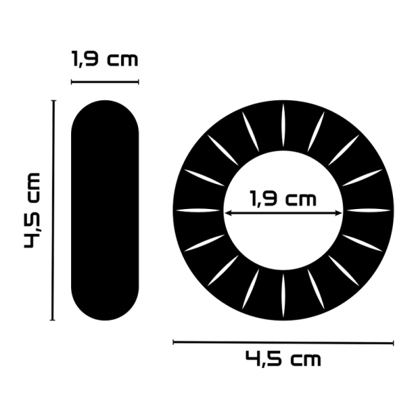POWERING- ANILLO PARA EL PENE SUPER FLEXIBLE Y RESISTENTE 4.5CM PR07 TRANSPARENTE - Imagen 4