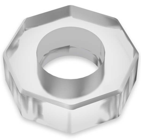 POWERING - ANILLO PARA EL PENE SUPER FLEXIBLE Y RESISTENTE 5CM PR10 TRANSPARENTE - Imagen 7