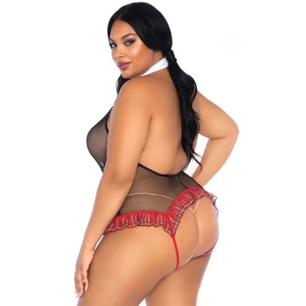 LEG AVENUE COLEGIALA PELUCHE FITNESS SIN CROTHLESS TALLA GRANDE - Imagen 2