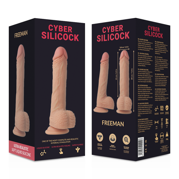 CYBER SILICOCK FREEMAN SILICIO LÍQUIDO REALISTA 20CM - Imagen 5