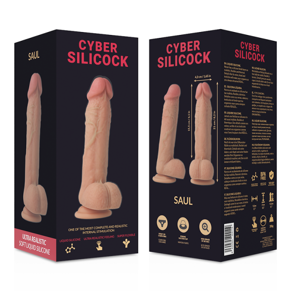 CYBER SILICOCK SAUL SILICIO LÍQUIDO REALISTA 21 CM - Imagen 5