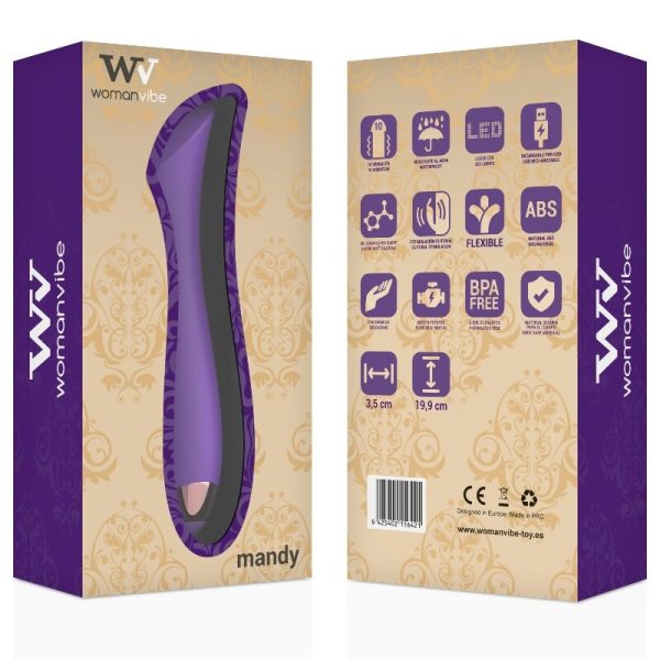 WOMANVIBE - VIBRADOR RECARGABLE DE SILICONA PUNTO "K" MANDY - Imagen 6