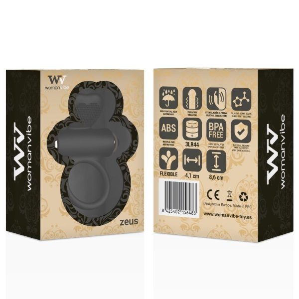 WOMANVIBE - ANILLO VIBRADOR DE SILICONA ZEUS - Imagen 7