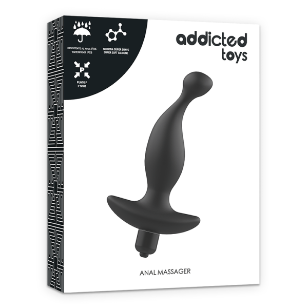 JUGUETES JUGUETES MASAJEADOR ANAL CON VIBRACIÓN NEGRO - Imagen 6