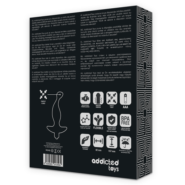 JUGUETES JUGUETES MASAJEADOR ANAL CON VIBRACIÓN NEGRO - Imagen 7